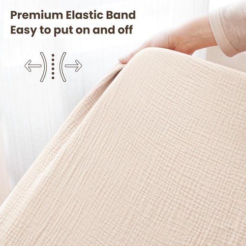 Konssy Muslin Crib Sheets - Soft Cotton Baby Sheets for Standard Crib Mattress | 2 Pack, Fog Green & Cream