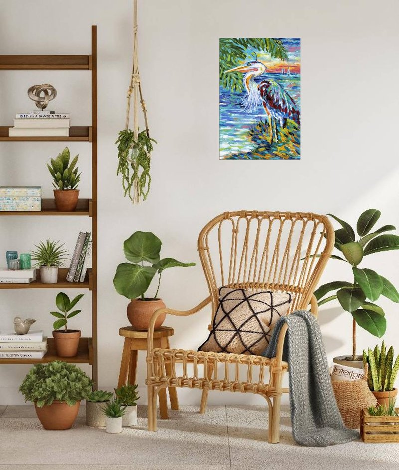 ART.COM Wall Art Prints Beach Comber II by Carolee Vitaletti, Animals Decor, 24" x 36"