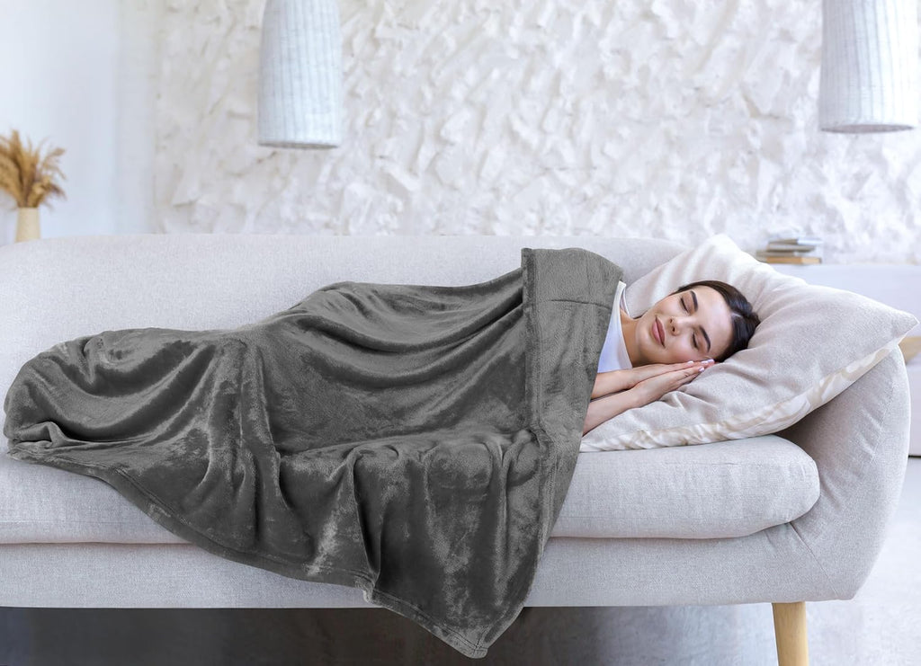 Utopia Bedding Fleece Blanket - Twin XL Grey 300GSM Luxury Soft Microfiber | Anti-Static & Cozy (90x76 Inch)