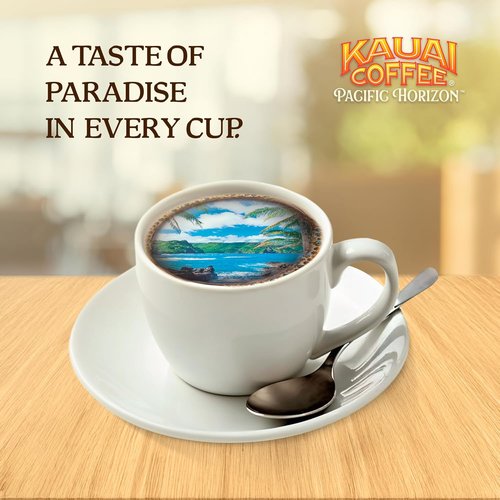 Kauai Coffee K-Cup Pods - Medium Roast Arabica Coffee with Nutty Caramel & Tropical Coconut | 22 Single Serve K-Cups