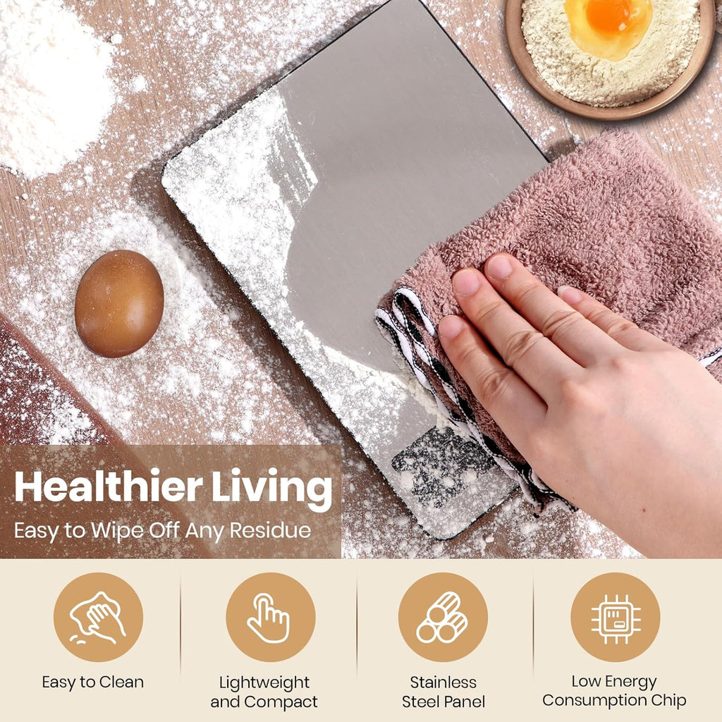 Stainless Steel Food Scale by [Brand Name] - 11lb Capacity, 0.05oz Precision, LCD Display for Cooking & Baking