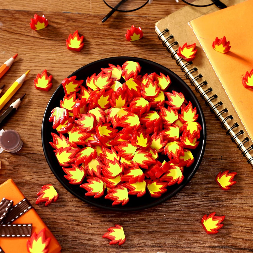 Seenelling Mini Resin Fire Figurines - 100 Pcs Realistic Flame Decor for DIY Crafts & Model Towns