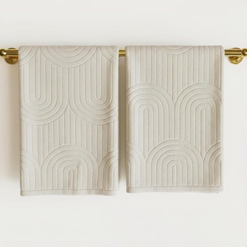 KIBAGA Decorative Hand Towels - Luxurious Set of 2 Soft Boho Cotton, Absorbent & Quick-Drying | Perfect for Bathroom or Kitchen Decor