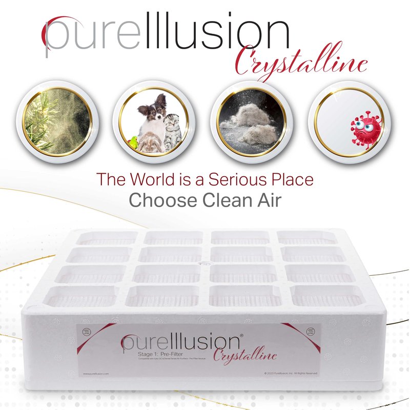 PureIllusion Scientifically Tested HEPA Prefilter for IQAir GC and Dental Series Air Purifiers - Ultra Premium Filter - Genuine Crystalline