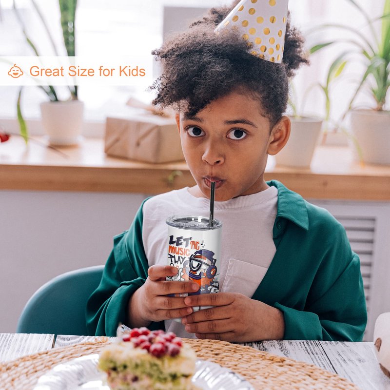 AGH 12 oz Sublimation Tumblers Blanks with Lids and Straws Stainless Steel Straight Skinny Tumblers for Kids Double Wall Vacuum Insulated Tumbler BPA-Free Great DIY Gift for Children 12 Pack