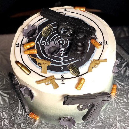Gun Bullet Silicone Molds 5 Pcs, Pistol 3D Machine Gun Grenade Chocolate Fondant Mold for Cake Decoration Candy Sugar Cupcake Topper Polymer Clay Crafts