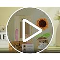 Handmade Crochet Sunflower Doll Gift - Desk Decor, Appreciation Card Included