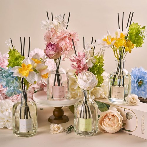 COCORRÍNA Reed Diffuser - Cherry Blossom Scent | 8.5 Fl. Oz / 250ml with 8 Sticks for Home Decor