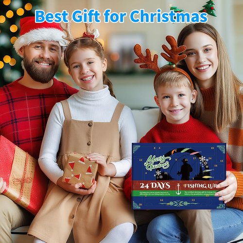 Fishing Advent Calendar 2025 - 24 Days of Fishing Lures | Perfect Christmas Gift for Men & Teens