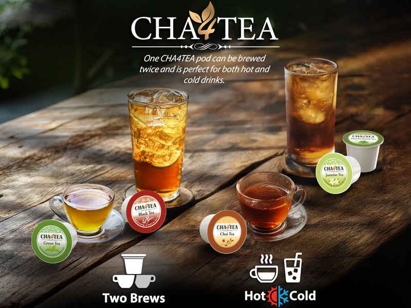 Cha4TEA 36-Count Peppermint Herbal Tea Pods Compatible with Keurig Brewers
