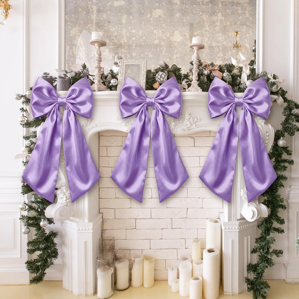 Suncalla Large Satin Bow Decorations - 3 Pcs 2 FT for Weddings, Birthdays & Holiday Parties