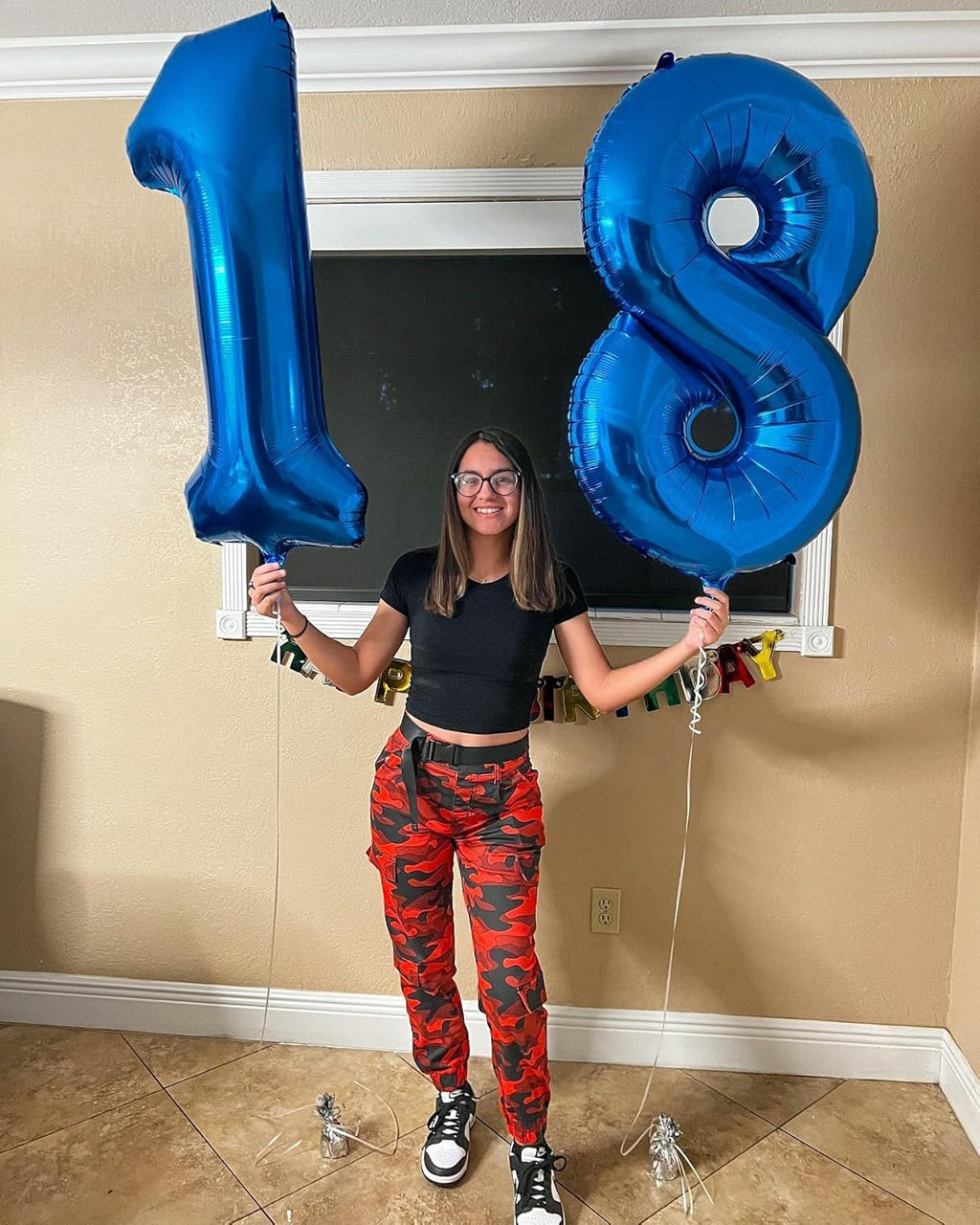Number 18 Balloon by [Brand Name] - 40 Inch Navy Blue Birthday Decoration for 18th Celebration