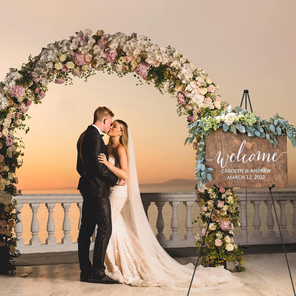 RRFTOK Easel Stand - 63'' Lightweight Portable Ground Tripod for Wedding Signs & Posters | Includes Carry Bag
