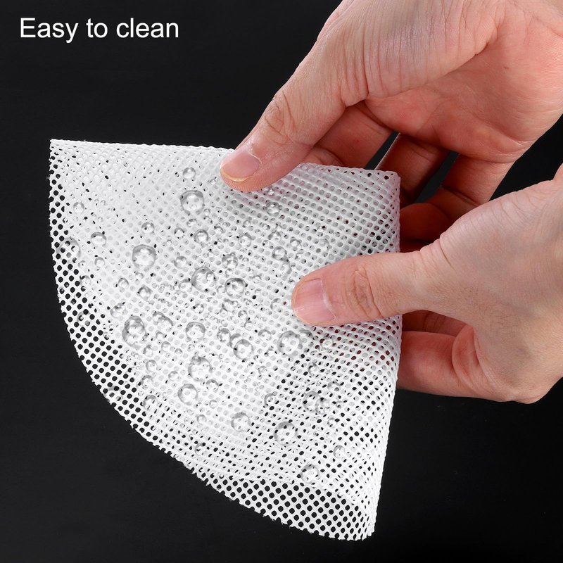 uxcell 10 Pcs 9.8 Inch Non-Stick Silicone Steamer Liners Mesh Mat, Reusable Round Steamer Mesh Pastry Dumplings Pad Mat, White