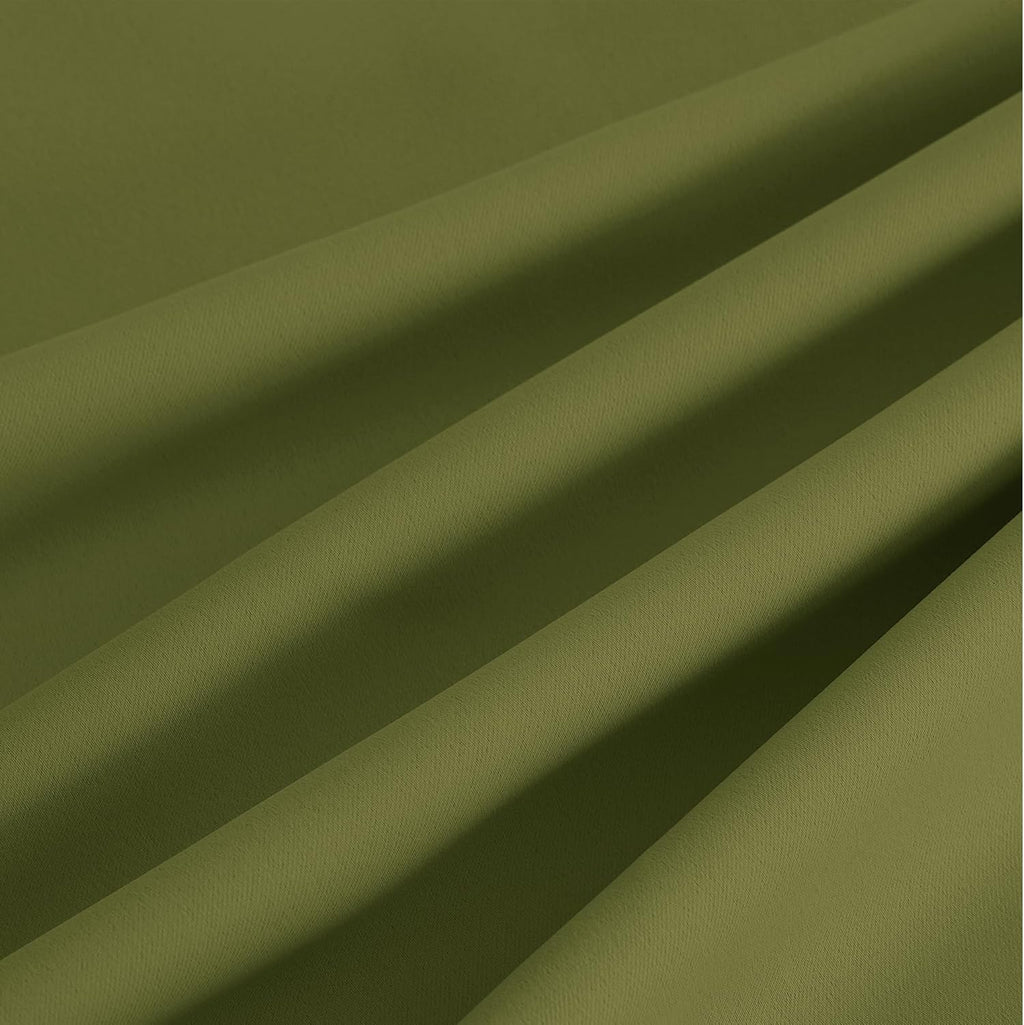 NICETOWN Room Darkening Curtains - Olive Green Drapery Panels, 52"W x 84"L for Enhanced Privacy