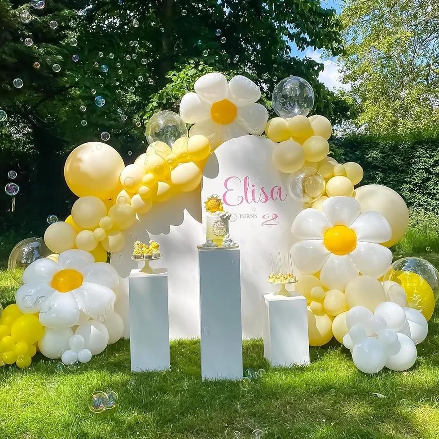 Voircoloria Lemon Yellow Balloon Garland Kit - 90 Pack of 18/12/10/5 Inch Balloons for Weddings, Graduations & Parties