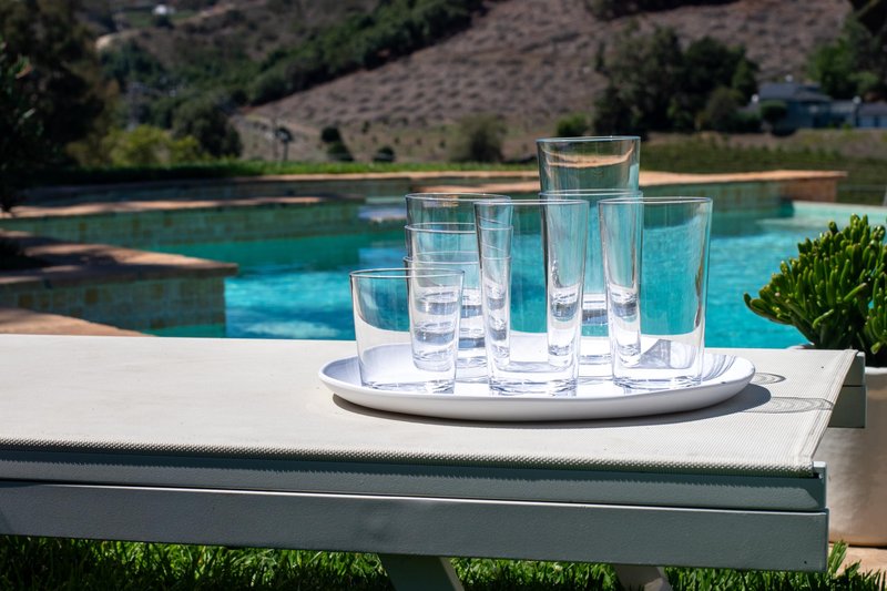 Abode Homewares Simple Acrylic Drinkware Set - Clear - Set of 8