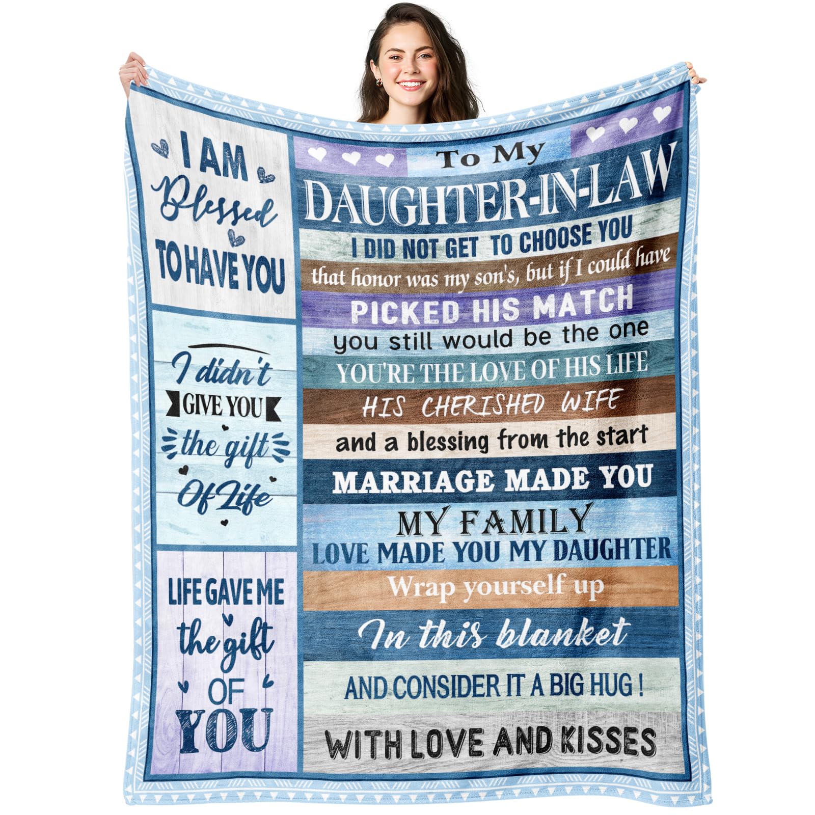 Unique Gifts for Future Daughter in Law - 80"x60" Blanket, Perfect for Birthday or Wedding
