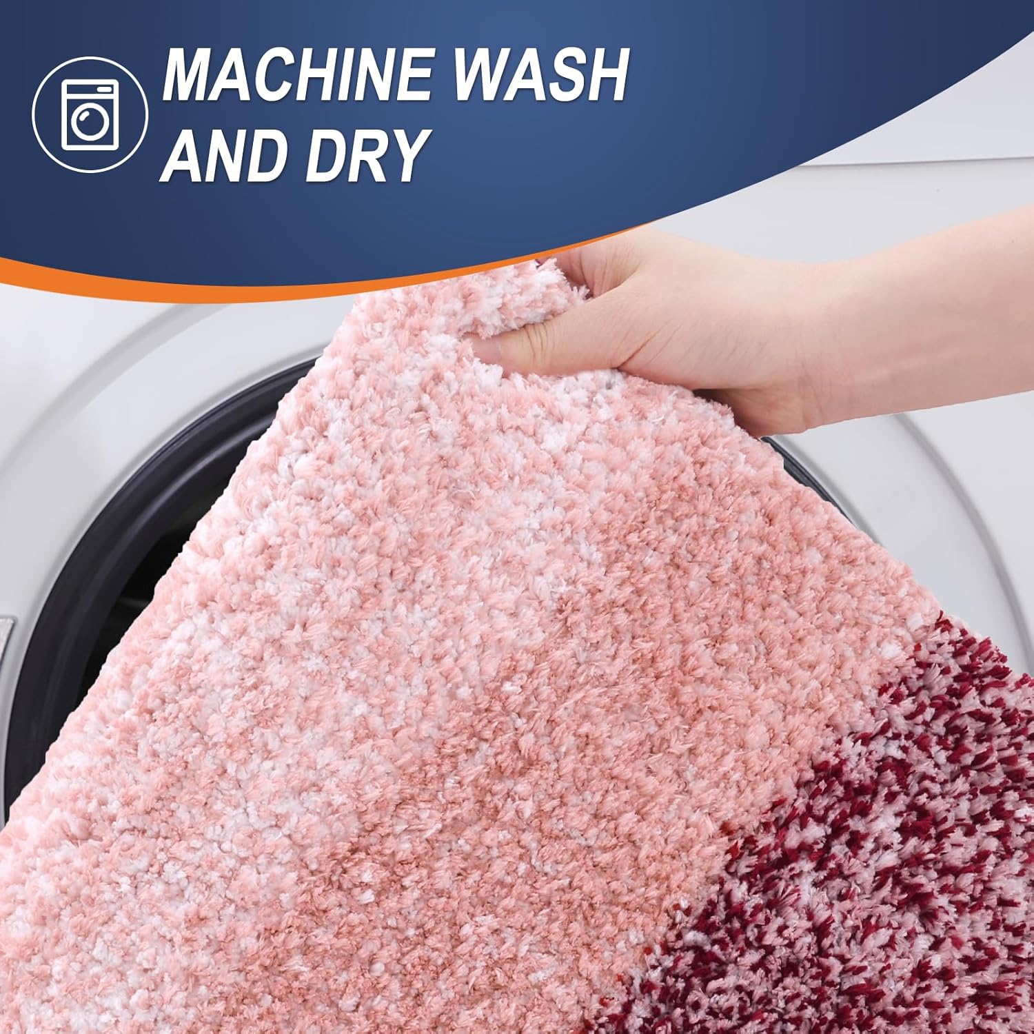 OLANLY Bathroom Rugs - Extra Soft Microfiber Bath Mat with Rubber Backing | Quick Dry, Machine Washable, 30x20, Red