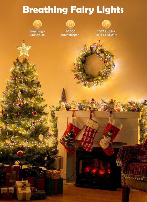 Fairy Lights | 10FT 200LED Twinkle String Lights - Waterproof Indoor & Outdoor Decor for Home & Garden