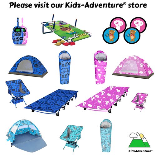 KidzAdventure Ultralight 3 Season Kids Sleeping Bag | 50F- 70F Indoor/Outdoor Sleeping Bag for Boys, Girls, and Youth | Ultra Compact, Ideal for Camping and Sleepover