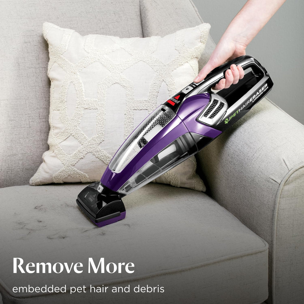 Bissell Pet Hair Eraser Cordless Hand Vacuum - Lithium Ion, Easy-Empty Dirt Bin, Upholstery Tool Included
