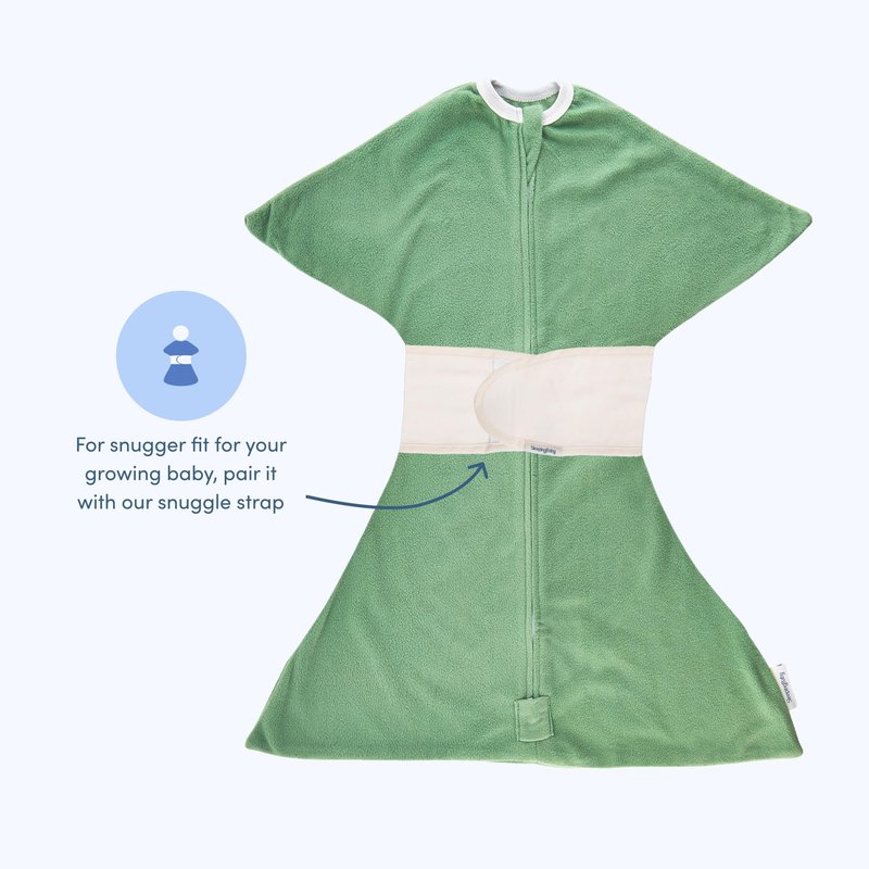 SleepingBaby Zipadee-Zip Transition Swaddle - Cozy Fleece Wearable Blanket with Two-Way Zipper for Baby Sleep - Digging You, X-Small (3-6 Month)