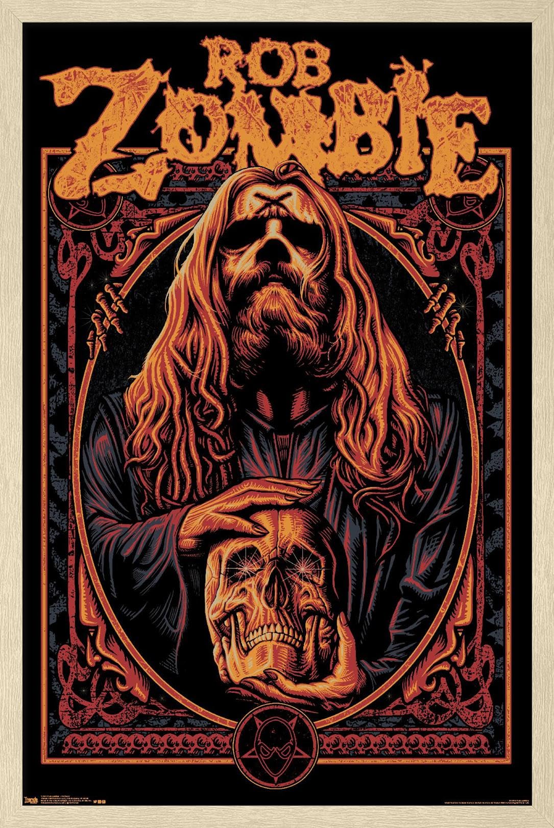 Rob Zombie - Warlock Wall Poster, 22.4L" x 14.7W", Blonde Framed Version