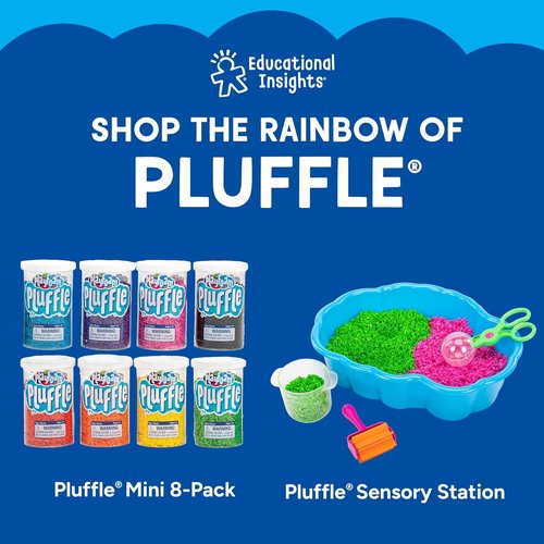 Educational Insights Pluffle® Sand 2-Pack - Mess-Free Sensory Bin Foam Set for Toddlers | Ideal for Home & Classroom Fun