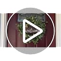 20-Inch Artificial Eucalyptus Wreath with Welcome Sign for Front Door