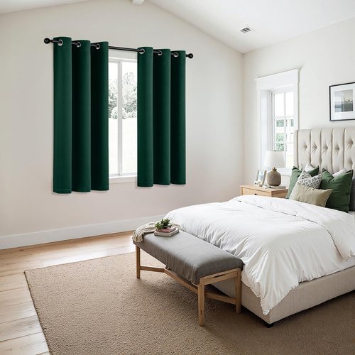 MIULEE Hunter Green Blackout Curtains - Thermal Insulated Room Darkening Drapes | 40 x 54 Inches, 2 Panels