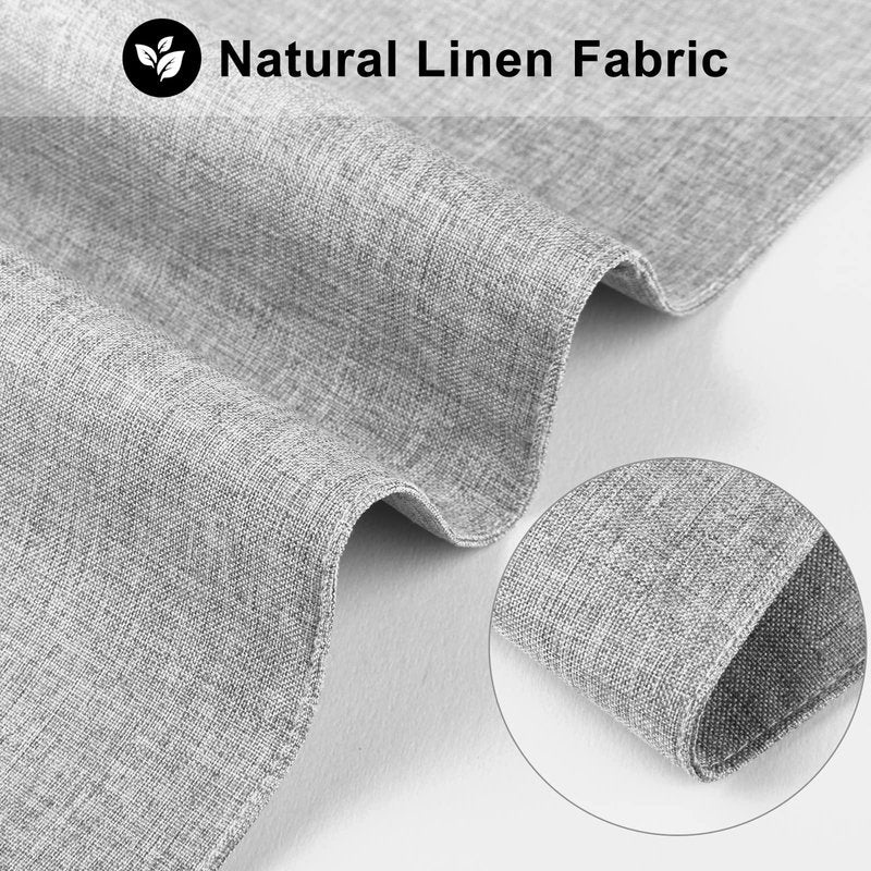 LANDVIEW Cloth Placemats Set of 6, Cotton Linen Blend Machine Washable Durable Linen Table Mats, Heat Resistant Placemats Wrinkle Free Place Mats for Dining Table, Easy to Clean (Light Grey, 6)