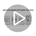 Artoid Mode 12 x 24 Inch Microfiber Kitchen Towels Beige Quick Dry Set of 4