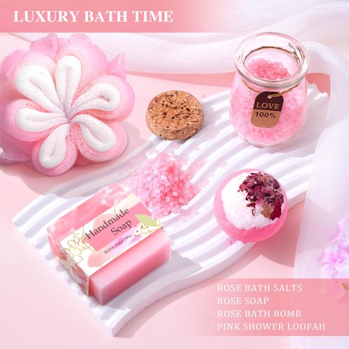 Lepiche Mother's Day Aunt Gifts from Niece Nephew, Best Aunt Ever Gift, Auntie Birthday Gift Ideas, Auntie Gift Ideas, Get Well Soon Care Package Relaxing Spa Gifts Set for Mother's Day