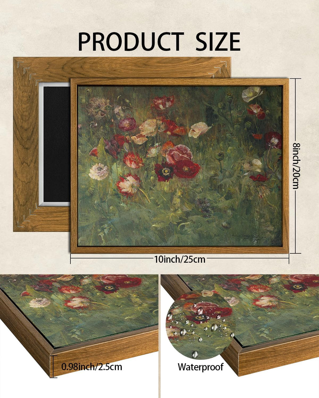 Rustic Autumn Floral Pumpkin Wall Art - Perfect Thanksgiving Decor for Farmhouse Living Room & Bedroom