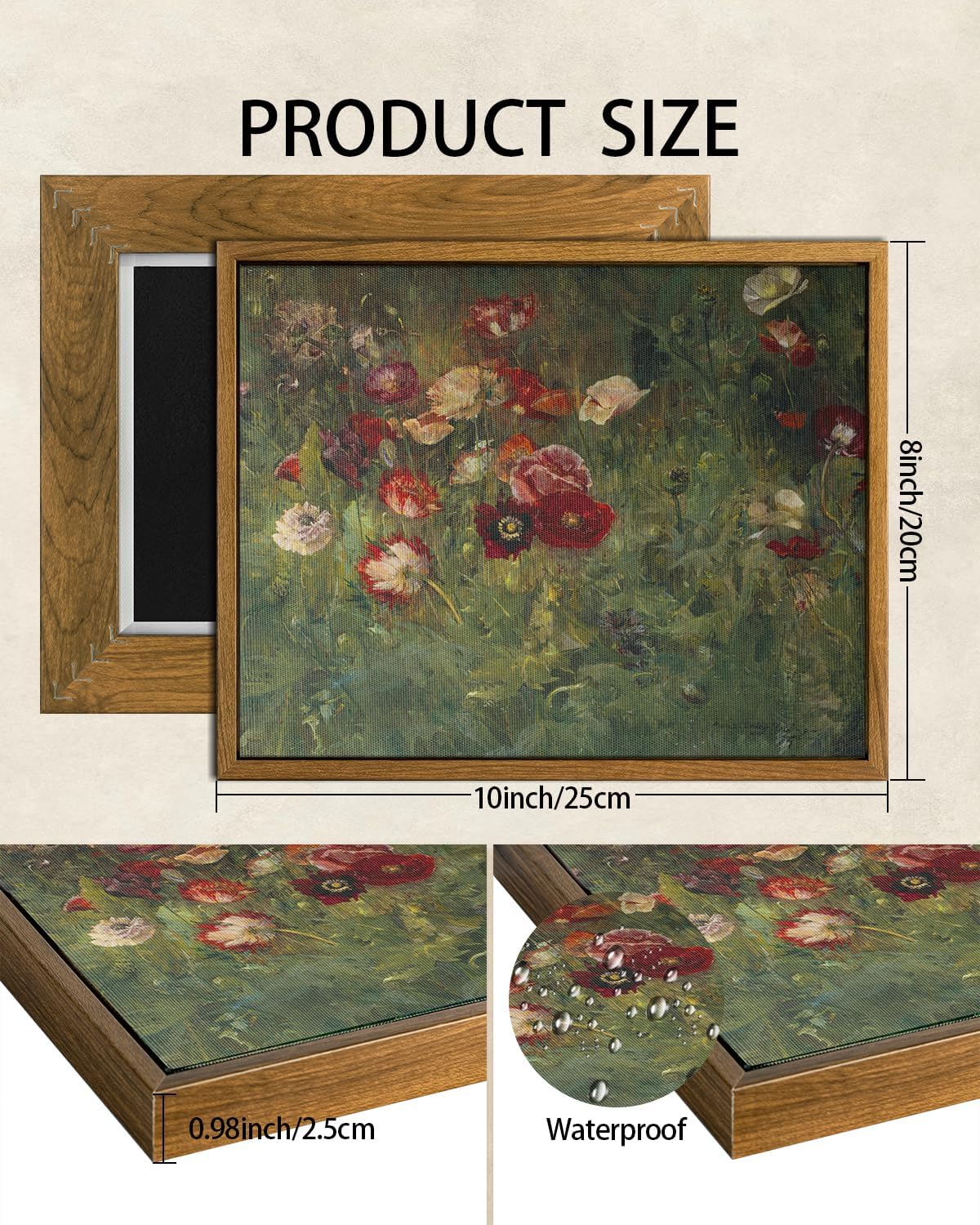 Rustic Autumn Floral Pumpkin Wall Art - Perfect Thanksgiving Decor for Farmhouse Living Room & Bedroom