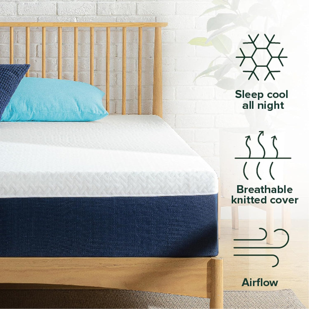 ZINUS 10 Inch Full Hybrid Mattress - Cooling Comfort, Medium Firm, Fiberglass Free, Motion Isolation