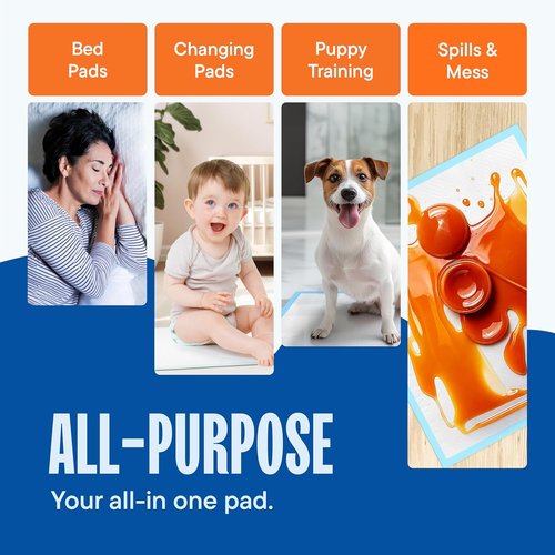 Chucks Disposable Underpads - Absorbent Fluff Bed Pads for Incontinence | Extra Large 30x36 Size - 50-Pack