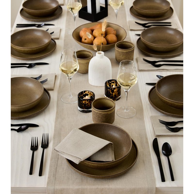 Solino Home Linen Natural Table Runner 144 Inches Long - 100% Pure Linen Extra Long Table Runner 14 x 144 Inch for Spring, Summer, Mothers Day - Fete