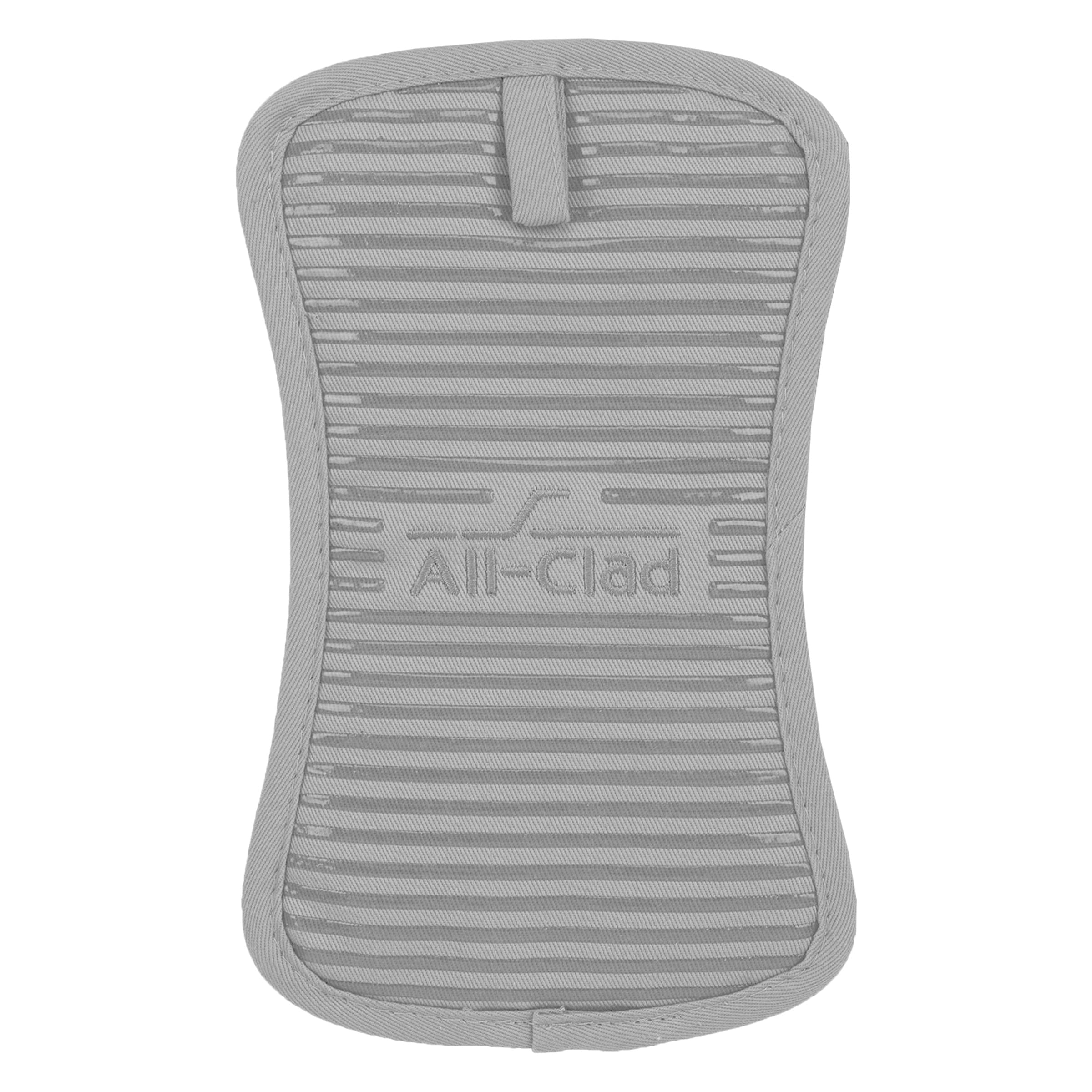 All-Clad Premium Pot Holder & Hot Pad: Heat Resistant to 500 Degrees - 100% Cotton, 10"x6.25" Hot Pad for Kitchen and Barbeque, (1-Pack), Titanium