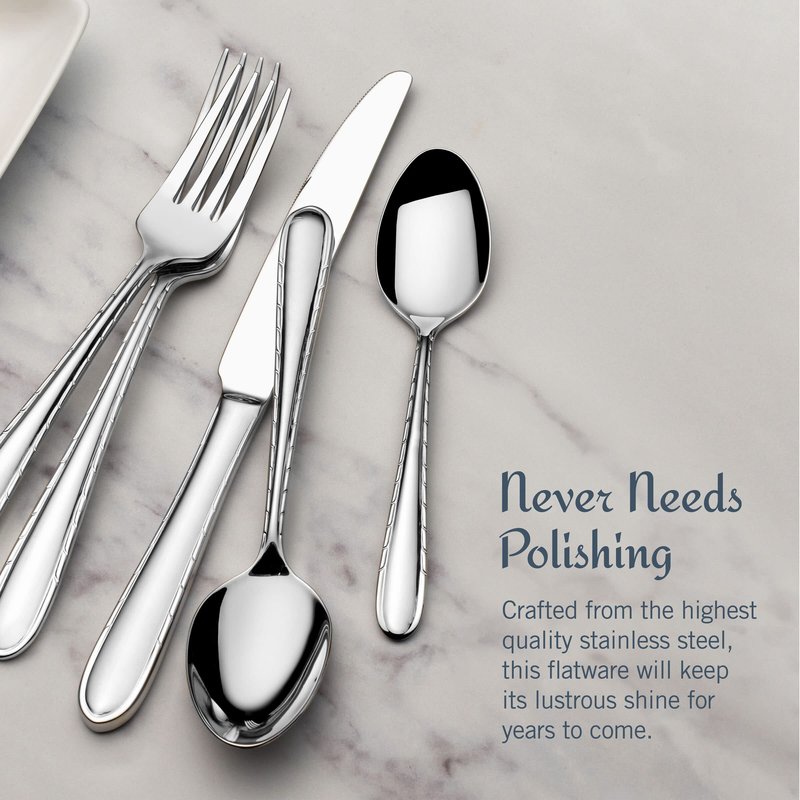 Mikasa Arturo 18/10 20 Piece Stainless Steel Flatware Set, Service For 4