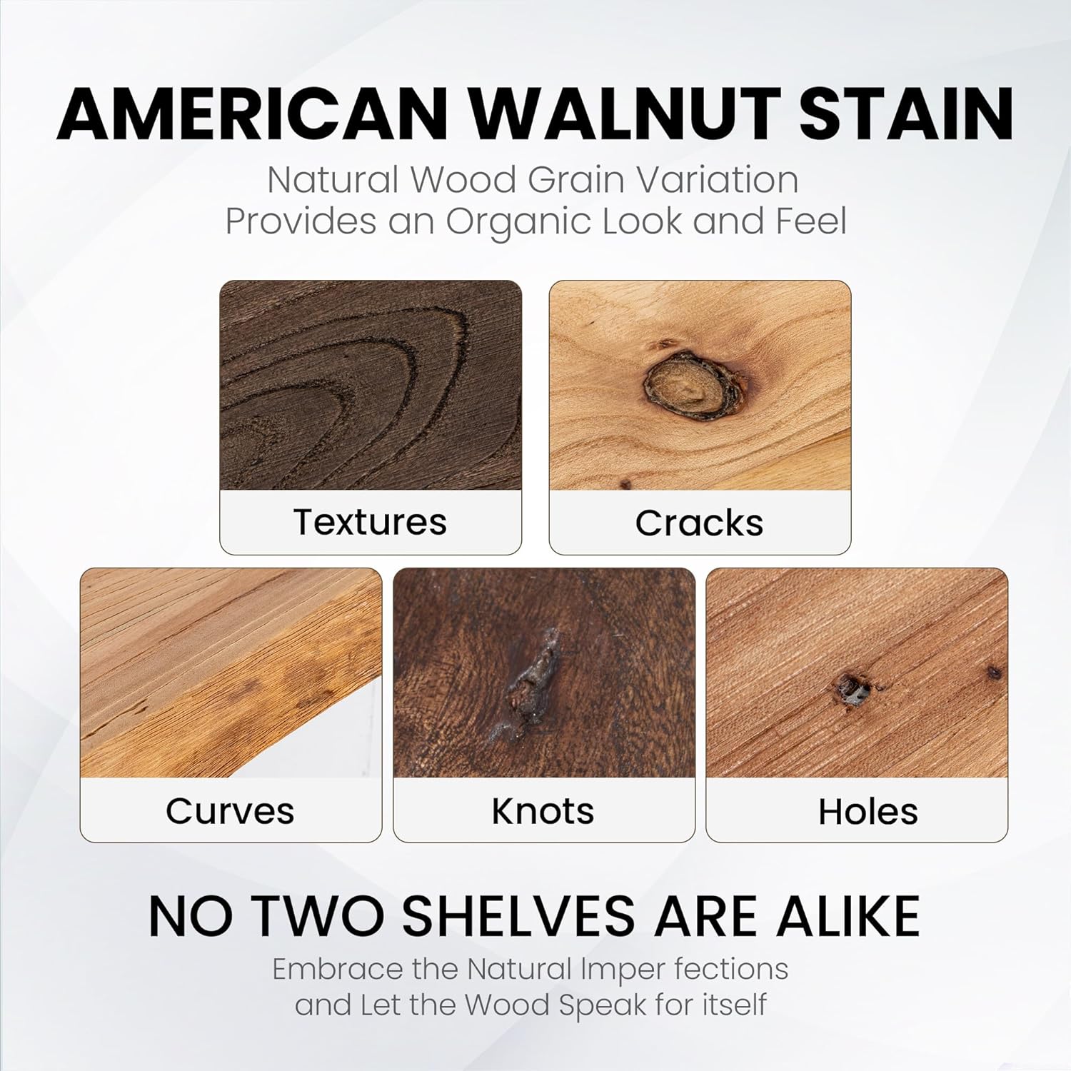 Rustic Elm Wood Floating Shelves by [Brand Name] - Heavy-Duty 36"x9.3" Wall Shelves | Set of 2 for Living Room, Bedroom, Kitchen