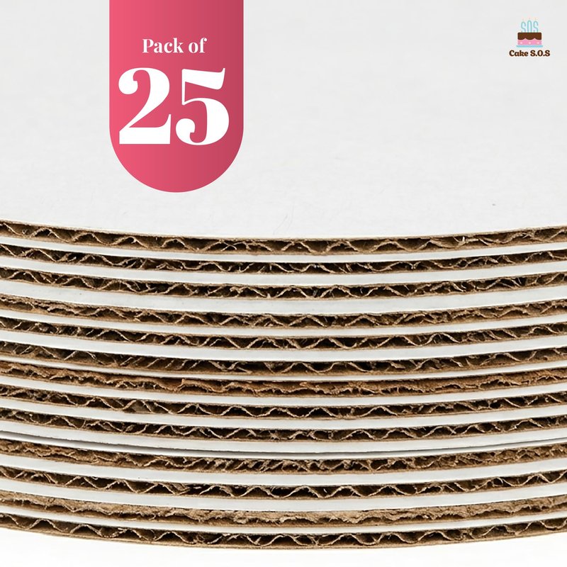 9 inch White Round Coated Cakeboard,Waxed Greaseproof, Disposable Cake Circle Base Boards Cardboard, pack of 25