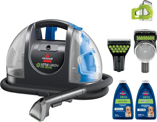 Bissell Little Green Pet Deluxe Portable Carpet Cleaner - Efficient Auto Detailer | Gray/Blue