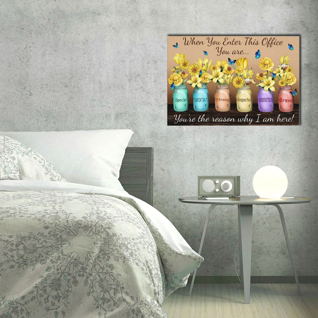 Kuphsod Modern Inspirational Office Canvas Art, 16x24 INCH, Framed Wall Art Decoration, Ready to Hang, Teamwork Pictures, Positive Quotes Wall Decor, Waterproof, Indoor, Unisex