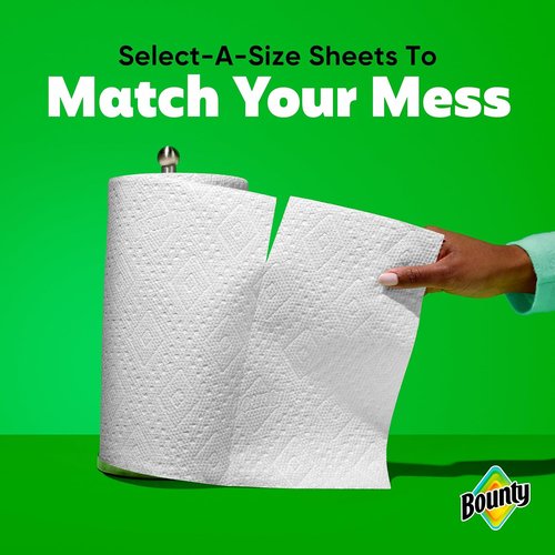 Bounty Select-A-Size Paper Towels - White, 2 Mega Rolls for Ultimate Absorbency | 8 Regular Rolls Equivalent