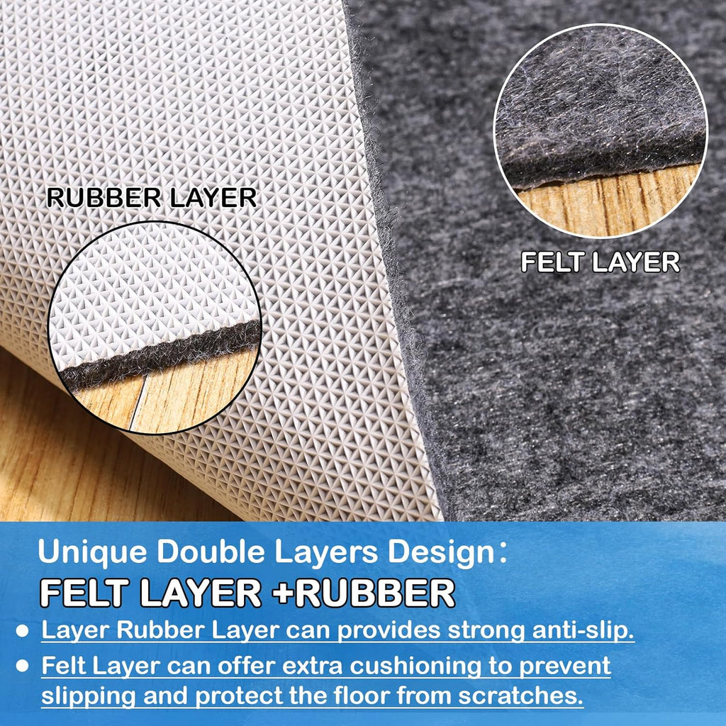 Skiennix Non-Slip Rug Pad - 100% Waterproof & Durable 5 x 7 ft for All Floor Types | Secure & Safe