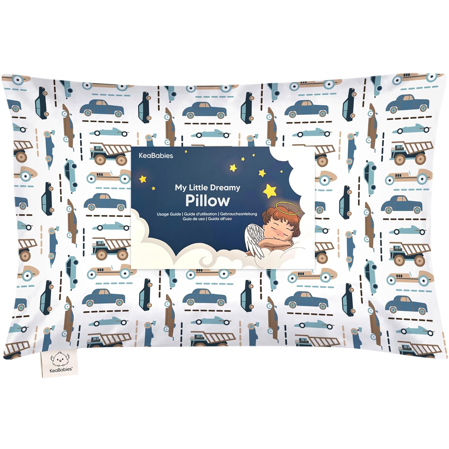 My Little Dreamy Toddler Pillow - Organic Cotton Travel Bed Pillow with Soft Pillowcase | 13x18, Machine Washable, Ideal for Ages 2-5