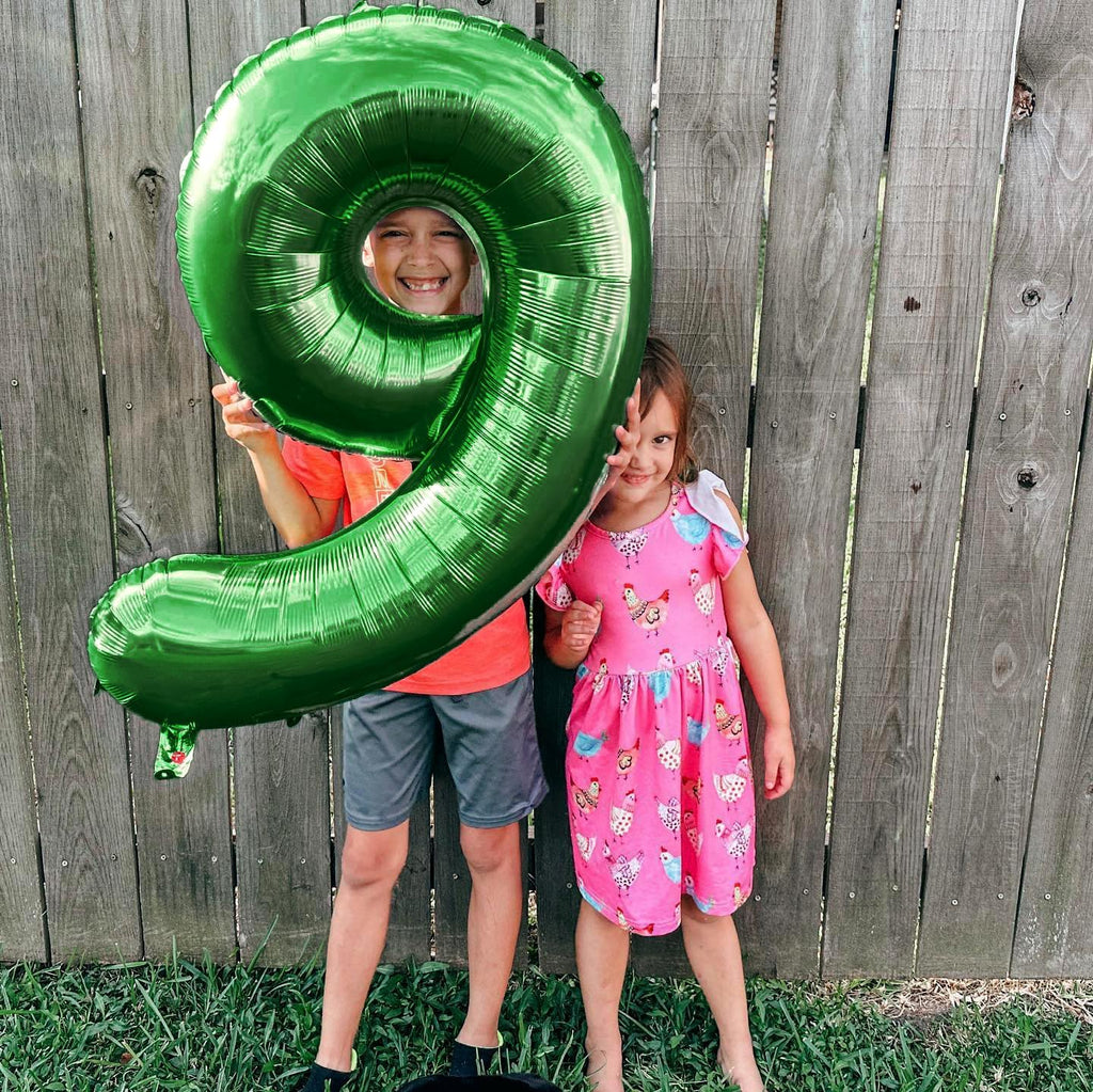 Number 9 Balloon by [Brand Name] - 40 Inch Dark Green Foil Balloon for 9th Birthday Party Decorations