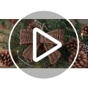 Rustic Christmas Rattan Woven Bow Ornaments - Set of 2, 6.3x4.9 inches